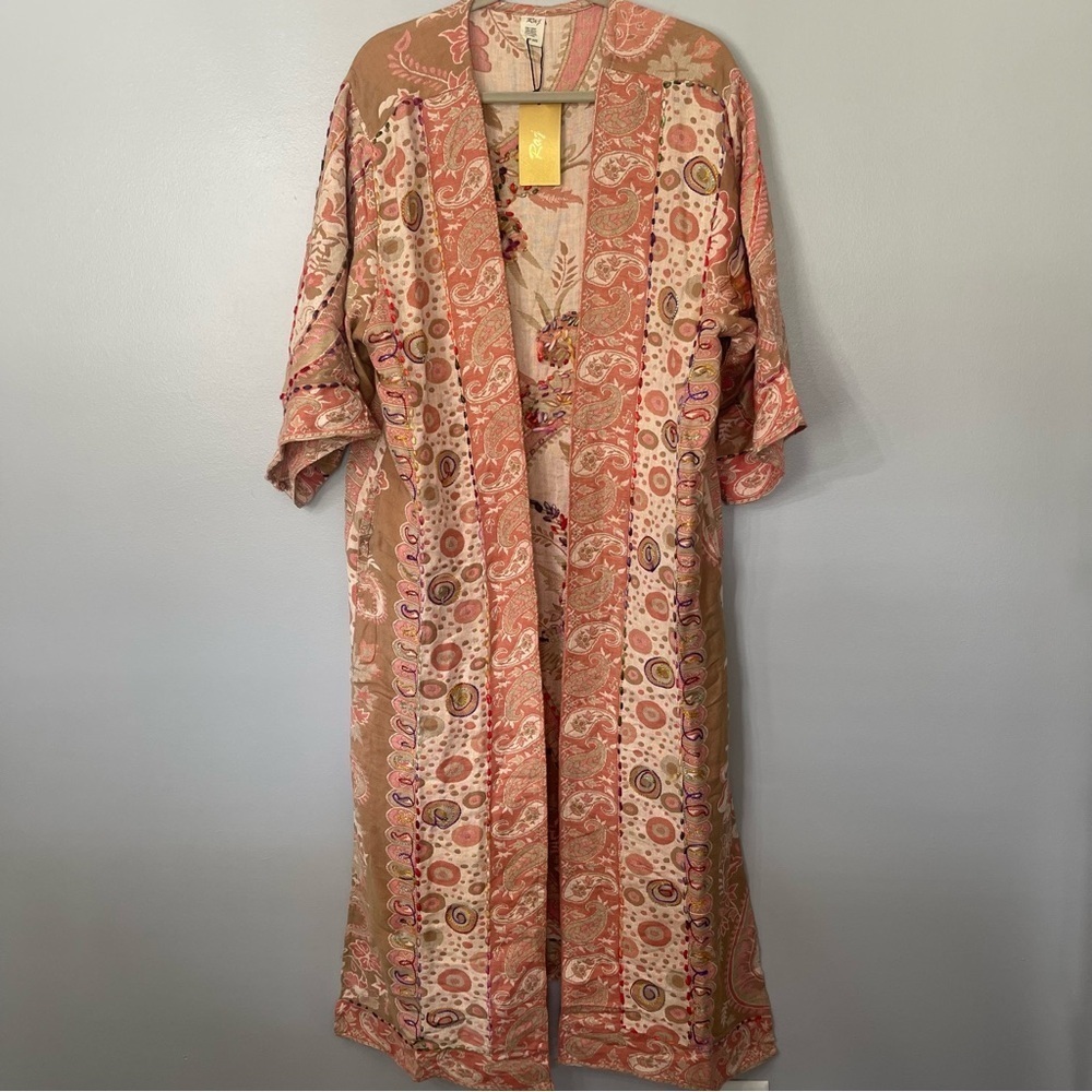 Raj Paisley Kimono Robe
